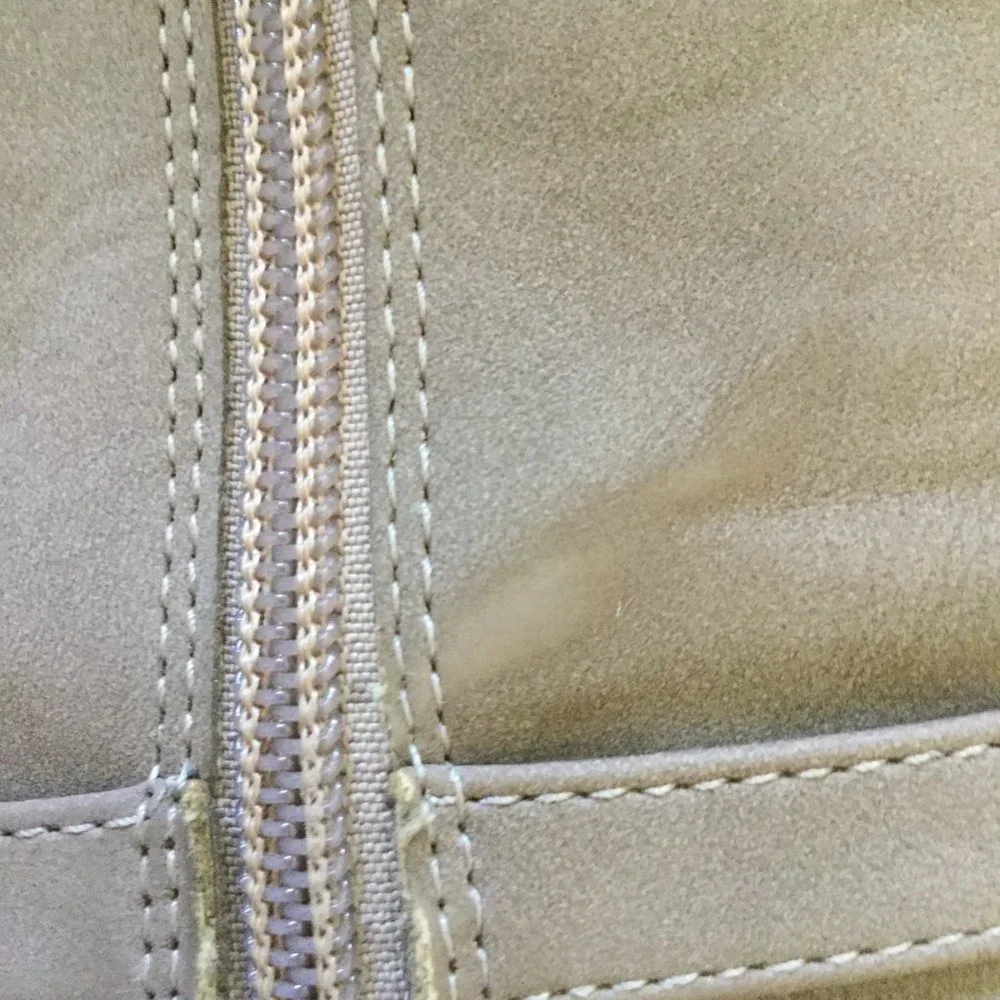 Girls size 3 knee high side zip boots great used condition tan brown in color - Picture 6 of 9